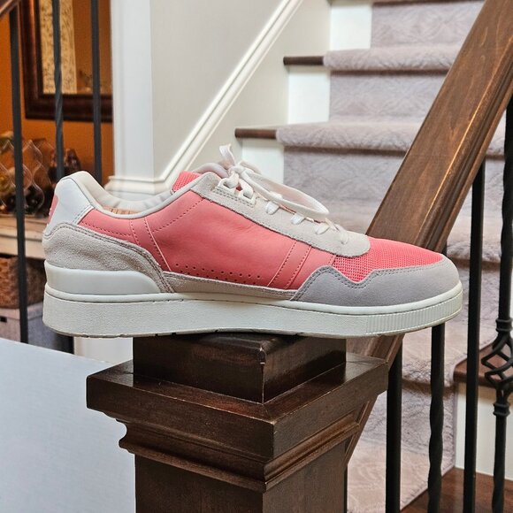 Lacoste Men's Fashion Sneakers, Salmon/Gray, Sz 12 - Picture 8 of 16